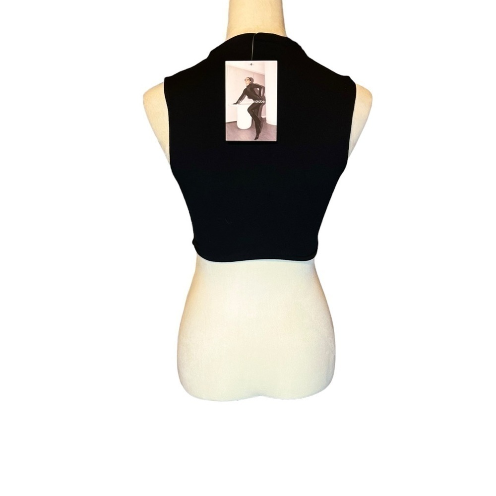 Naked Wardrobe stretchy black crop top size small - Picture 5 of 6